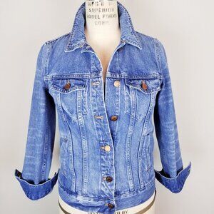 Madewell Classic Fitted Denim Jacket Pinter Wash Style F0370 * XS * Retail $118